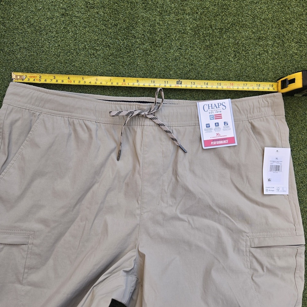 Chaps Performance Cargo Shorts Men's XL Khaki 8" Inseam - Picture 7 of 8